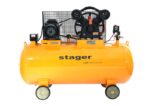 Stager Air 60C370 compresor aer, 370L, 10bar, 600L/min, trifazat, angrenare curea