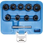 Set chei speciale extras suruburi, canale spirale 10-17 mm 3/8", 10 piese