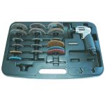 Masina de slefuit unghiulara MINI 3", 75 mm, 16.000 rpm, cu set benzi slefuire in geanta, PNEUTEC tip UT 8760