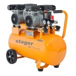 Compresor aer Stager, Air 27DS50 , 50L, 8bar, 270L/min, monofazat, angrenare directa, silentios