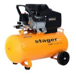Compresor aer Stager, Air 20D50, 50L, 8bar, 200L/min, monofazat, angrenare directa