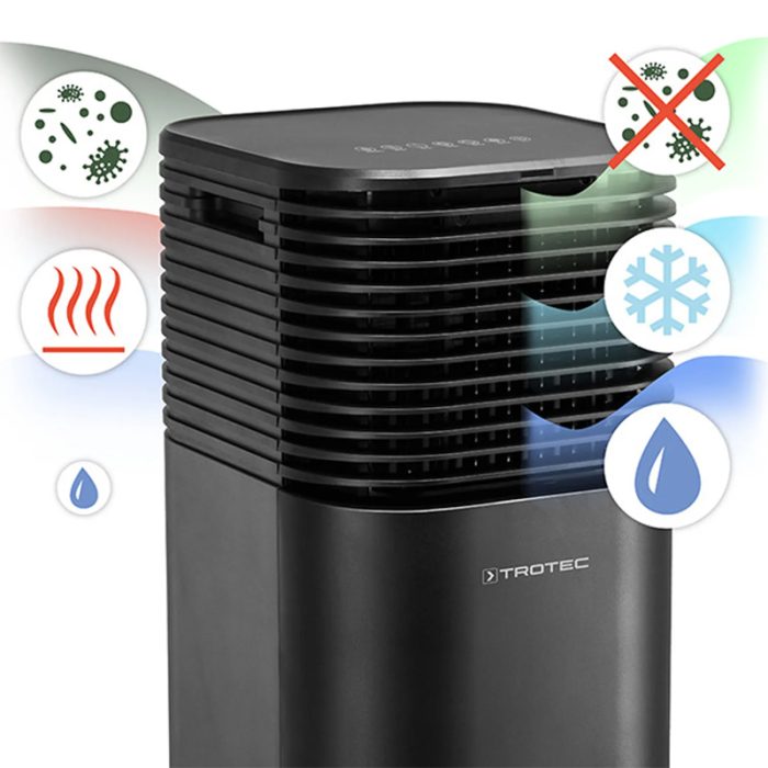 Racitor de aer portabil, umidificator Aircooler, Trotec, tip PAE50, negru, 145 W, 750m³/h, 4 viteze - imagine 6