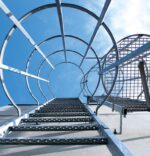 Scara KRAUSE de acces / evacuare / incendiu, otel zincat, 16,80 m - imagine 2