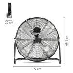 Ventilator de podea negru, Trotec, 9178m³/h, 124W, 3 trepte, tip TVM24D - imagine 7